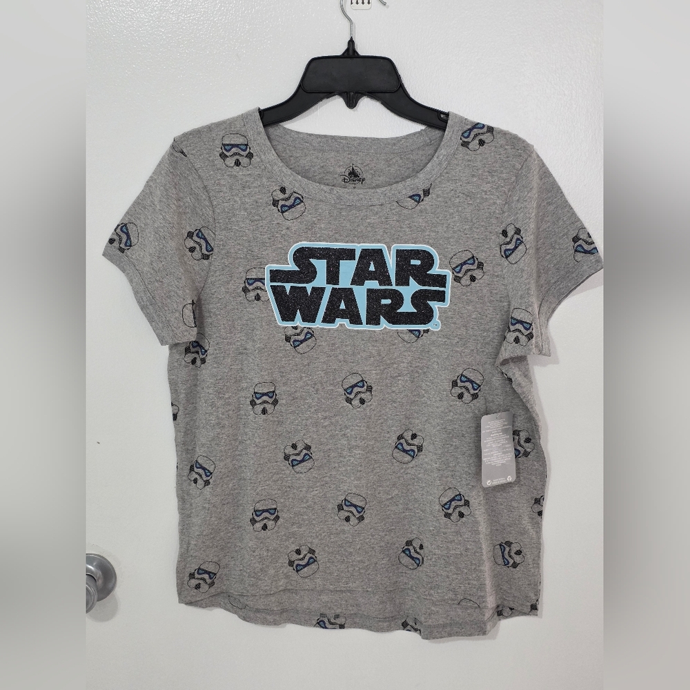 Star Wars Women's T-Shirt Storm Trooper Short Sleeve Gray Size M